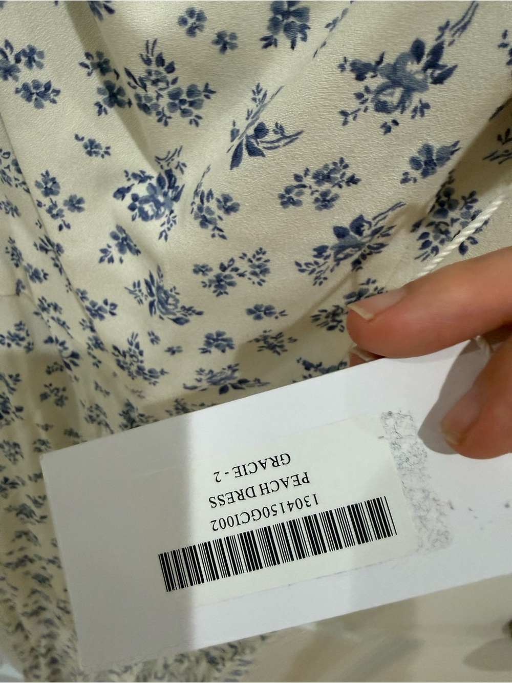 Reformation peach blue and white floral dress NWT - Picture 5 of 6